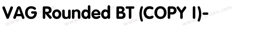 VAG Rounded BT (COPY 1)字体转换